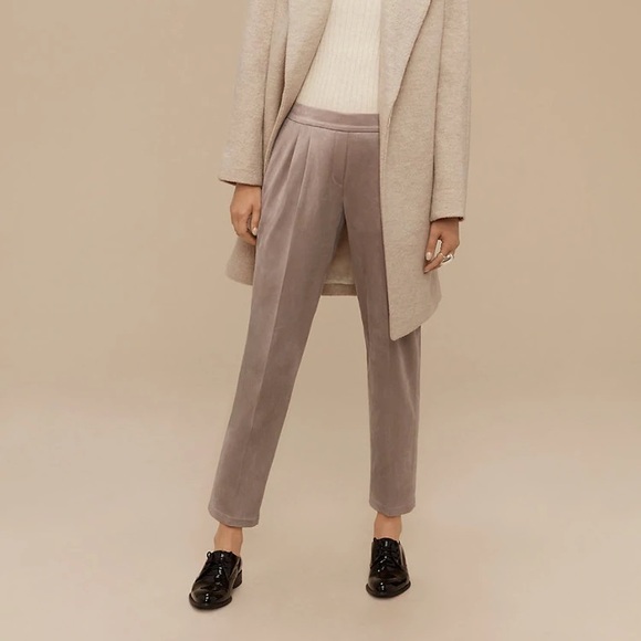 Aritzia Pants - Aritzia Babaton Suede Cohen Pant Beige Tan Size 8